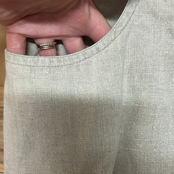 Eddie Bauer size 4 Light Beige Linen Button Down Lightweight A-line Maxi Skirt - Picture 5 of 12